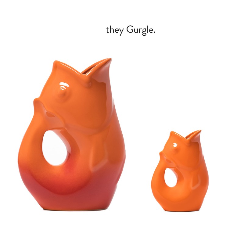 Gurgle Pot Fish Pitchers - Set of 2 - Large