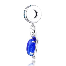 KFRS As shown in figure 2022 Summer Blue Murano Glass Sea Turtle Dangle Bead DIY Fits for Original P-DIY Bracelets Charm Fashion Jewelry (Turtle)