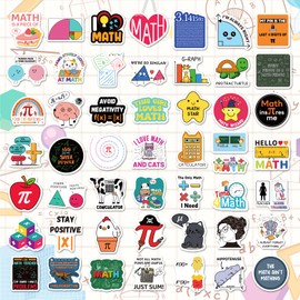 zheyistep 200 PCS Math Stickers Bulk for Teens Adults, Math Stickers Pack for Students Teachers, Math Teacher Gift Waterproof Vinyl Decals for Laptop Water Bottle Journaling Phone