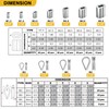 Sanuke 340PCS Stainless Steel Wire Rope Cable Thimbles Aluminum Crimping