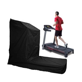 ELR Treadmill Cover Dustproof Waterproof Running Machine Protective Cover Durable Treadmill Cover for Indoor Or Outdoor Home Gym Treadmill Covers Black- 64.3 * 29.6 * 43inches