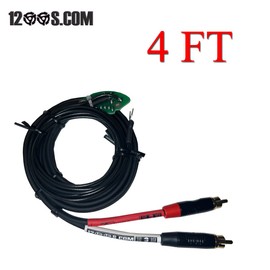 Technics 1200/1210 Standard Gold Tip RCA Phono Cables with Stock PCB & Ground Wire (4 Feet)