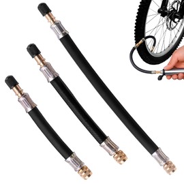 SHYSBV 3 Stück Reifenventilverlängerung 210 mm – Flexibler Gummischlauch mit robustem Metallventil für LKW, Wohnmobil, Bus,Fahrräder Anhänger und mehr – Ideal für schwer zugängliche Ventile