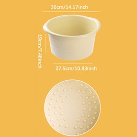 Amagogo Foot Bath Basin Foot Soak Tub with Handles Feet SPA Lightweight Versatile Soaking Bath Basin Massager for Home SPA Treatment, light yellow