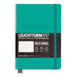 LEUCHTTURM1917 363572 Bullet Journal - Edition 2, Notebook Medium (A5), Hardcover, 206 Numbered Pages, 120 g/m² Paper, Dotted, Turquoise 2025