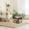 Dog Toy Basket, Metal Large Dog Toy Box, Foldable wire