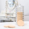 Acrylic Makeup Cotton Round Holder, Luxspire Clear Diamond Pattern Cotton
