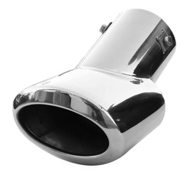 Rumplex Exhaust Trim Oval Stainless Steel Sports Exhaust Tailpipe End Pipe Trim Exhaust Tips Tailpipe Trim Silencer Tip Universal Exhaust Pipe Chrome Rustproof