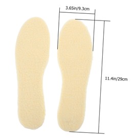 Ipetboom 2 Pairs Cuttable Warm Insoles for Adults Winter Footwear Accessory Durable Material Unisex Design for Autumn and Winter Comfort