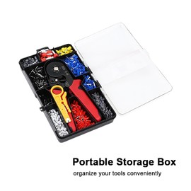 HONGEDUOREMI 1200PCS 22-8AWG 0.5-10mm HSC8 6-4 Nylon Insulated Pin Cord End Crimp Bootlace Ferrules Copper Tubular Ferrule Terminals Kits