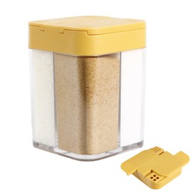 4 in 1 Gewürzstreuer Camping - Camping Zubehör, Camping Küche Gewürzgläser, Campingzubehör für Gewürz Organizer mit Salz, Pfeffer, Chili, Paprika, Knoblauch, Curry