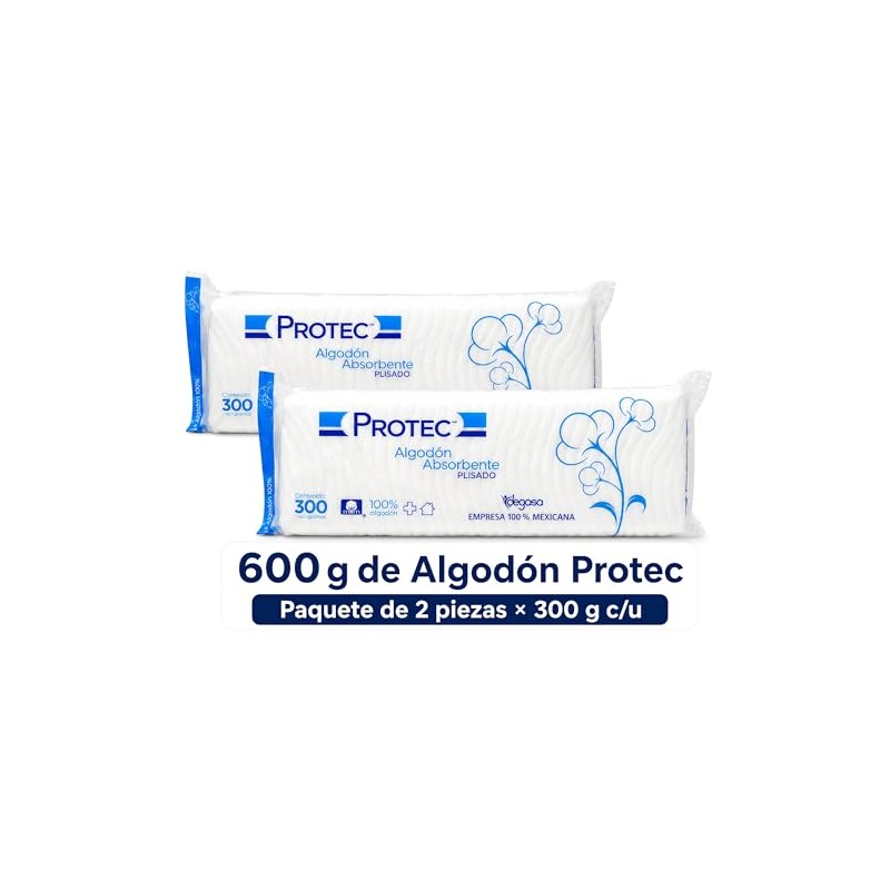 Degasa Protec Algodón Absorbente Plisado Paquete de 2 Piezas 300