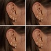 Aucuu 3 Pairs 14K Gold Plated Stud Hoop Earrings Set,