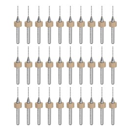 sourcing map PCB Drill Bits 0.8mm Tungsten Carbide Rotary Tool Jewelry CNC Engraving Print Circuit Board Micro Drill Bits 1/8 Inch Shank 30 Pcs