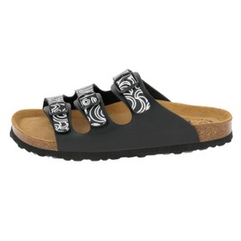 Lico Bioline Lady Soft, Women's Mules, Black (schwarz/weiss), 6.5 UK