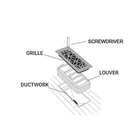 Reggio Registers Square Series Pattern - Premium Luxury Floor Grate Cover Grille, Gray Steel 6" x 6" with Mounting Holes | G808-SGH