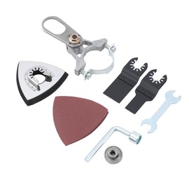 TOPWAY Oscillating Multitool Adapter Electric Angle Grinder Attachment, Oscillating Tool Saw Blade Triangular Sandpaper Adapter Kit for Wood Wall Sanding Grinding Polishing