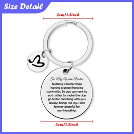 Funny Work Colleague Gifts for Women Men Coworker Keyring Friendship Gift for Coworker Colleague Leaving Going Away Gifts Farewell Jewelry Work Bestie Keychain Boss Lady Boss Day Gift
