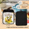 HUGANE Hello Sunshine Bee Gnome Sunflower Oven Mitts Set, Gnome