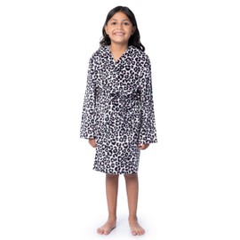 Fruit of the Loom Kid's Fleece Robe, Cheetah, 14/16