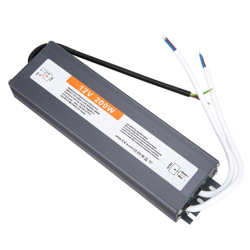 200W Professional Waterproof Electronic LED Driver Power Supply AC170‑ (50/60HZ)