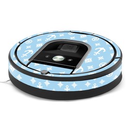 MightySkins Skin Compatible with iRobot Roomba 960 Robot Vacuum - Baby Blue Designer | Protective, Durable, and Unique Vinyl Decal wrap Cover | Easy to Apply, Remove | Made in The USA