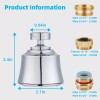 Hibbent Big Angle Swivel Sink Faucet Aerator,360 Degree Kitchen Sink
