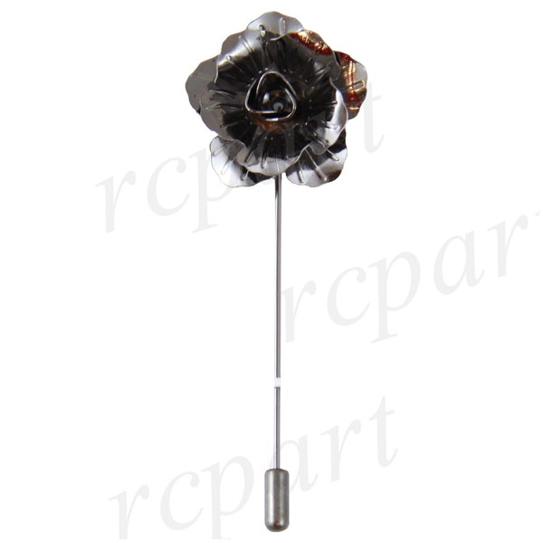 New in box Brand Q Men's Suit brooch Black flower shape lapel pin wedding prom