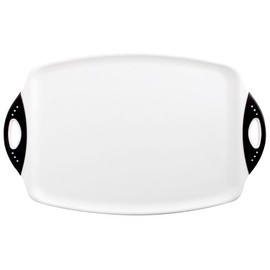 Chop & Serve Double Handle Board - White Kitchen Chopping Board