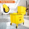 38 Qt Commercial Mop Bucket with Side Press Wringer on