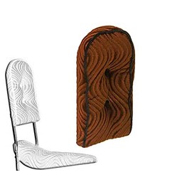 Brown Velour Bike Sissy Bar Back Cushion. Bicycle Sissy Bar Back Cushion.