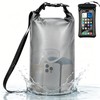 Bolsa Seca Impermeable Deportes Acuáticos con Funda Celular (Negro,10L)