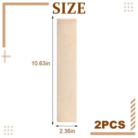 FALVFUN Car Seat Belt Cover, 2PCS Leather Breathable Vehicle Seatbelt Shoulder Strap Protector, Soft Harness Cushion Pad for Automotive Interior Accessories, Universal for SUV RV Truck (Beige)