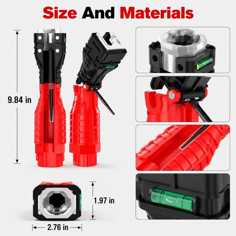 18-in-1 Faucet & Sink Installer Tool for Plumbing Repairs -