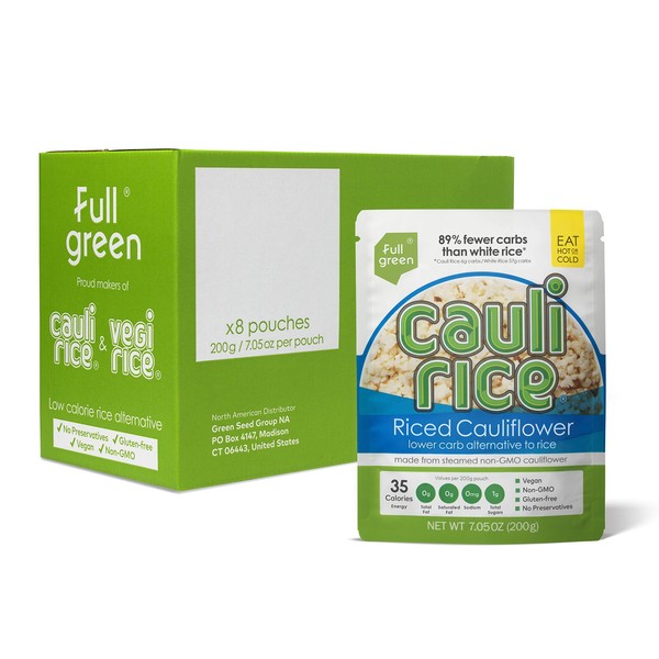 Cauli Rice - Fullgreen - Low Carb Riced Cauliflower (Cauliflower, 8 Count Multipack)