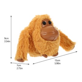 LUOZZY 2 Pcs Plush Gorilla Panda Keychain Cartoon Animal Keychain Plush Doll Keyrings Bag Backpack Hanging Charms (Gorilla)