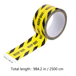 Safety Warning Tape Yellow and Black Anti Slip Sticker Self Adhesive Masking Tape Safety Strip for Marking Floors Walls Step (Keep Out)