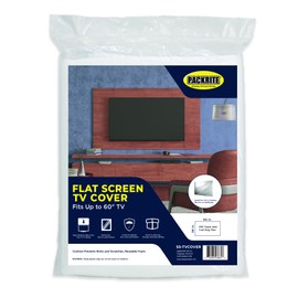 PackRite 65" Flat Screen TV Cover for Moving Extra Thick Foam Flat Screen TV Protector, Fits TVs up to 65 Inches x 36 Inches
