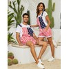 OPDNBON American Flag Overalls Men Stretch Denim Bib Shorts USA