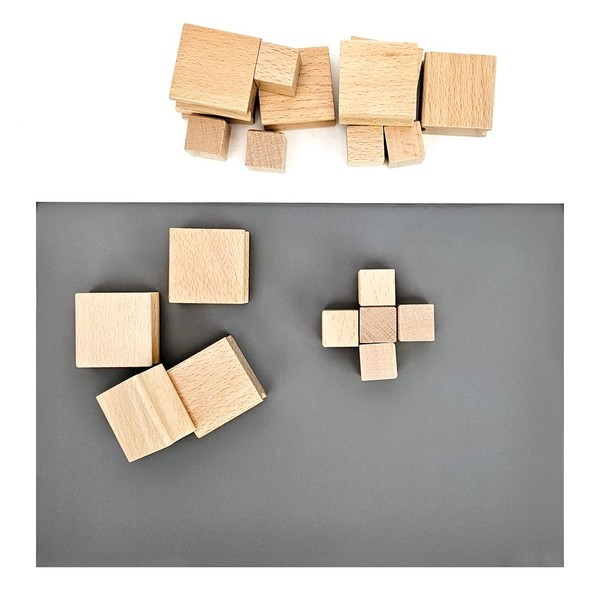 Wooden Stamp Blocks, Laser Engraving Stamp Block Accessories, 20 Pieces