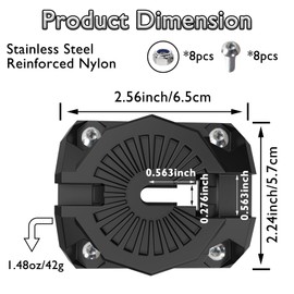 EDSRDPLT 5005 2 Pack Kayak Rail Adapter Fishing Accessories, Compatible with Hobie H and MightyMount Duo Rails.