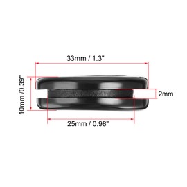 sourcing map Rubber Grommet Round Double-Sided Mount Dia 25 mm for Wire Protection 4pcs