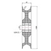 ZAB-S C200/40LL Profile Plastic Roller with Ball Bearing for Rope