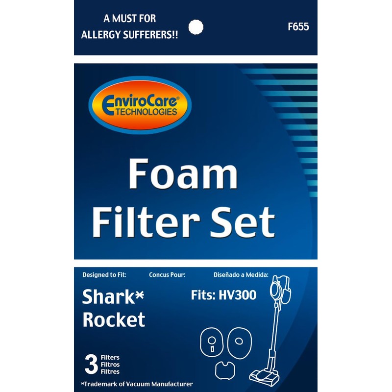 EnviroCare Premium Replacement Allergen Vacuum Cleaner Filter Designed to Fit