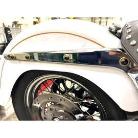 BLACK n BRASS Softail 2018 up Rear Fender Stainless Strut Bolts FXRST hd 906