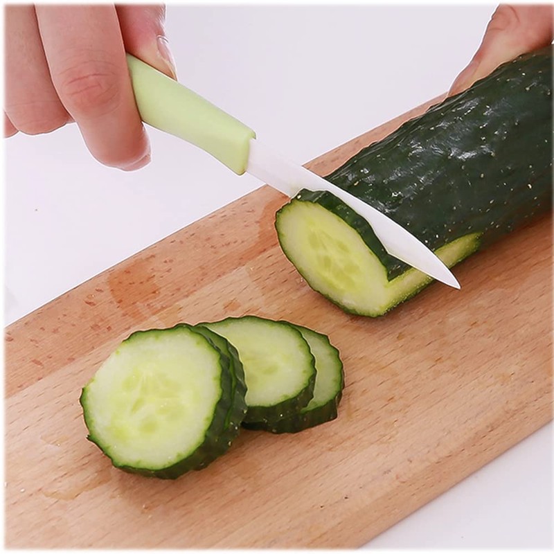 WWZJ 6 Pack Ceramic Paring Knife with Knife Cover, Lightweight