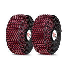 ZIMAOER Road Bike Handlebar Tape, Handlebar Tape for Road Bikes with Honeycomb Structure, Non-Slip & Shock Absorbing Gel, Comfortable and Durable, Ideal for Road Bike & Gravel (Red)