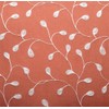 MIUCO Floral Embroidered Semi Sheer Curtains Faux Linen Grommet Window