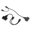 2Pcs Convert Cable USB 2.0 SATA 7 15Pin Adapter for