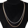 Zeshimb Rope Chain Necklace Layered Twisted Chain Choker Necklace Two